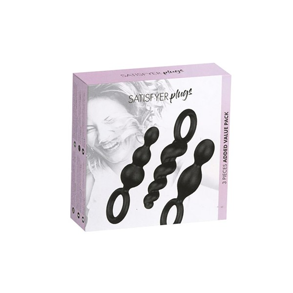Coffret 3 plugs Satisfyer Plugs Noir - CC597159