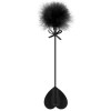 Cravache noire coeur bdsm avec plumeau noir - CC5700760010