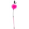 Cravache pompon rose avec petites plumes - CC570079