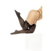 Bas en nylon sexy noir, grande taille, autofixant - MAL1108XBLK