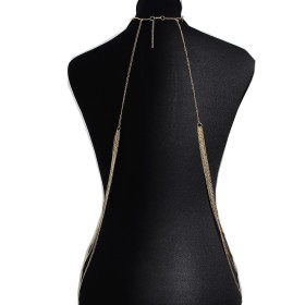 Bijou Tour de cou avec chaines de corps doré