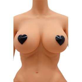 Nipple Métal noir Cache tétons cœur