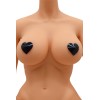 Nipple Métal noir Cache tétons cœur