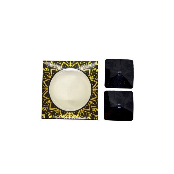 Nipple Métal noir Cache tétons carré