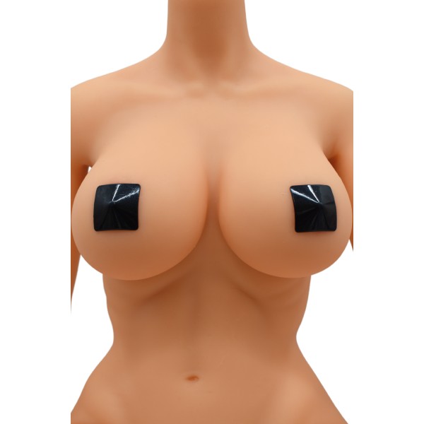 Nipple Métal noir Cache tétons carré