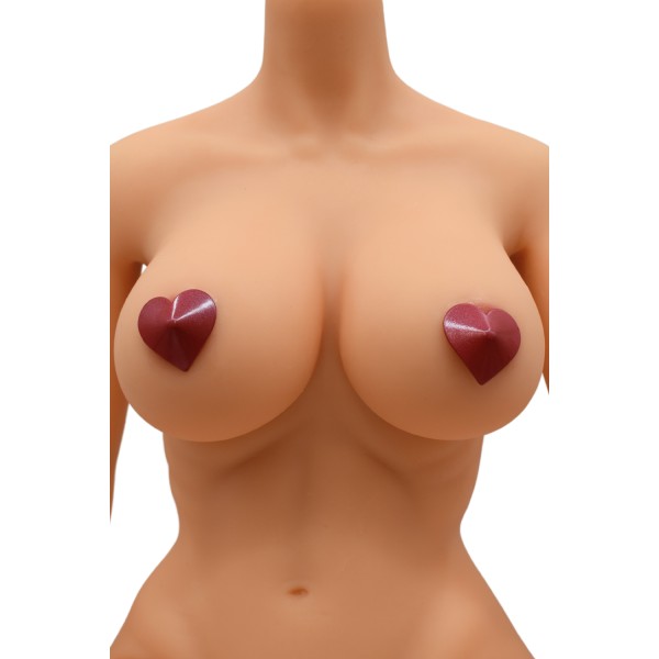 Nipple Métal rouge Cache tétons cœur