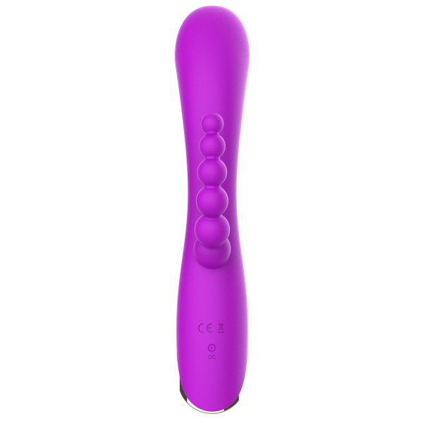 Vibromasseur triple stimulation très puissant violet USB - WS-NV062PUR