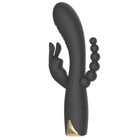 Vibromasseur triple stimulation très puissant noir USB - WS-NV062BLK