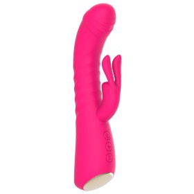 Vibromasseur rabbit rose chauffant avec fonction va-et-vient, USB - WS-NV040