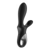 Vibromasseur rabbit noir USB, chauffant et connecté Heat Climax  Satisfyer - CC597791