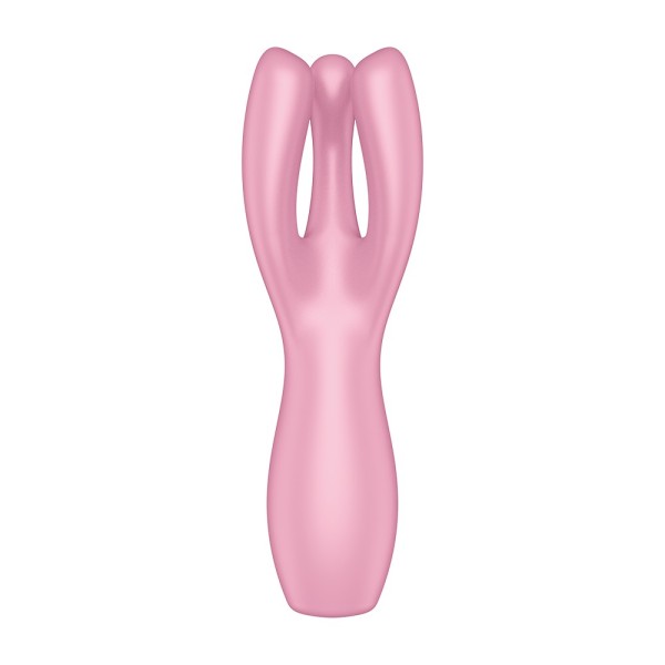 Vibromasseur point G avec stimulateur de clitoris USB rose Threesome 3 Satisfyer - CC597778