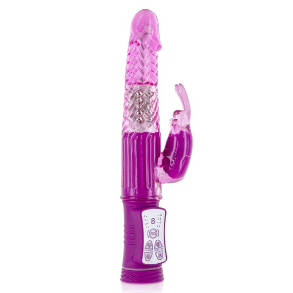 Vibromasseur rabbit rose 2 moteurs et billes rotatives USB - CC5702010050