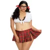 Déguisement sexy grande taille d'étudiante à lunettes - DG11046XCOS
