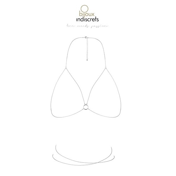 Chaine de poitrine argentée