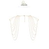 Bijoux épaules et dos en chainettes métalliques dorées