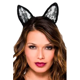 Oreilles de chatte en dentelle - ML70853BLK