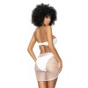 Jupe paréo en grosse résille blanche - MAL77009WHT