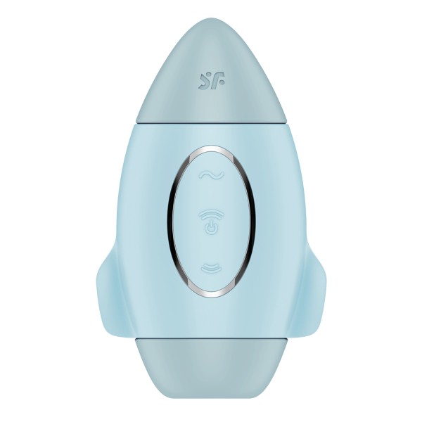 Stimulateur de clitoris violet vibration et air pulsé USB vert Mission control Satisfyer - CC597853