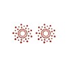 Paire de cache tétons adhésifs strass rouge - NP-1030RED