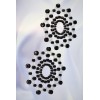 Paire de cache tétons adhésifs strass noir - NP-1030BLK