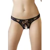 String ouvert à l'entre-jambe en dentelle noire - R2320002
