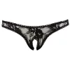 String ouvert à l'entre-jambe en dentelle noire - R2320002