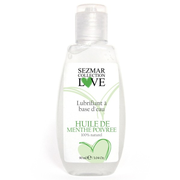 Lubrifiant à base d'eau 100% naturel Menthe poivrée 90 ml - SEZ089