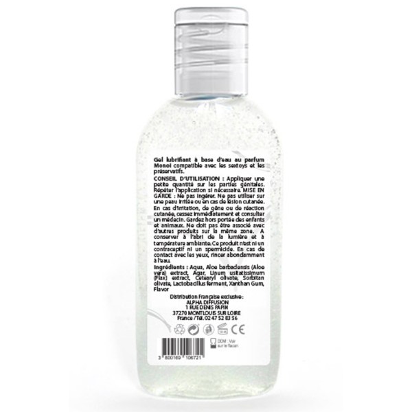 Lubrifiant à base d'eau 100% naturel Monoï 90 ml - SEZ085