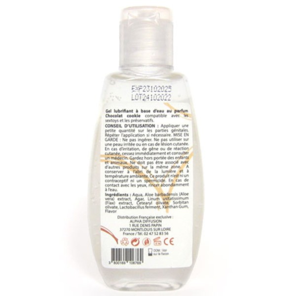 Lubrifiant à base d'eau 100% naturel Chocolat Cookie 90 ml - SEZ088