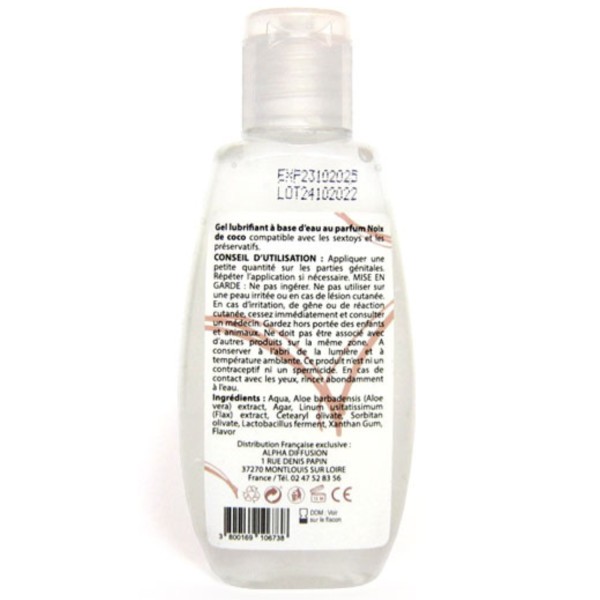 Lubrifiant à base d'eau 100% naturel Noix de Coco 90 ml - SEZ087