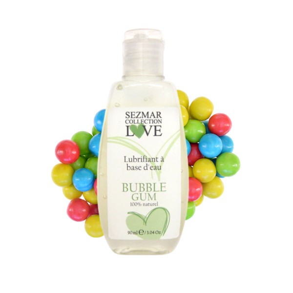 Lubrifiant à base d'eau 100% naturel Bubble Gum 90 ml - SEZ086