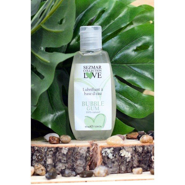 Lubrifiant à base d'eau 100% naturel Bubble Gum 90 ml - SEZ086