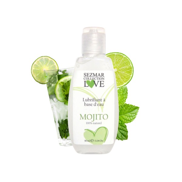 Lubrifiant à base d'eau 100% naturel Mojito 90 ml - SEZ084