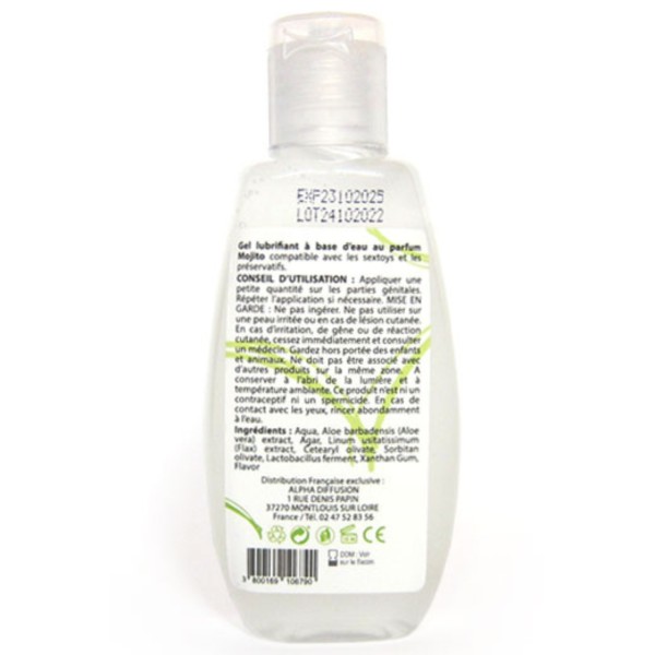 Lubrifiant à base d'eau 100% naturel Mojito 90 ml - SEZ084