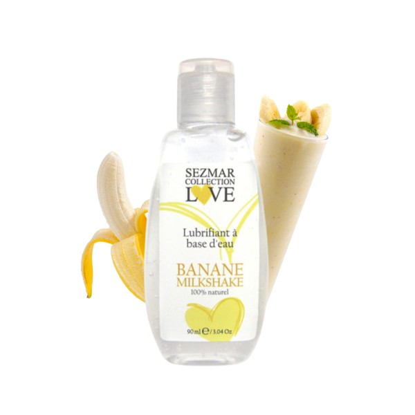 Lubrifiant à base d'eau 100% naturel Banane Milkshake 90 ml - SEZ083