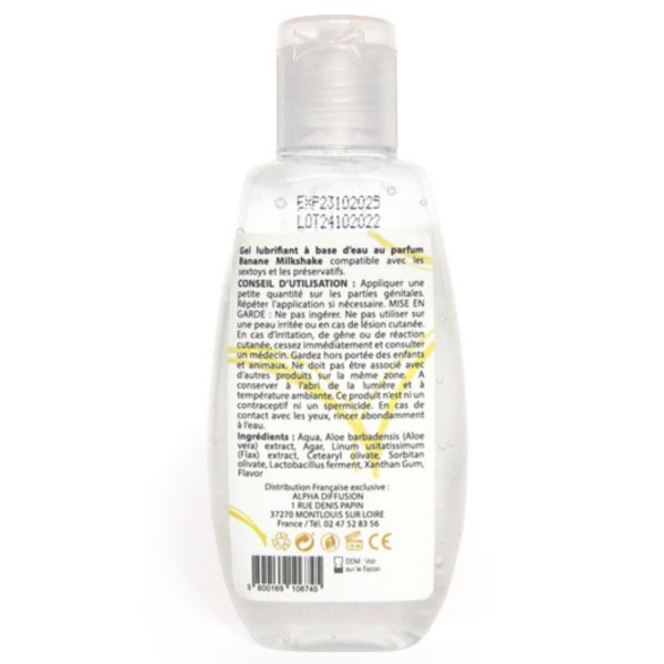 Lubrifiant à base d'eau 100% naturel Banane Milkshake 90 ml - SEZ083