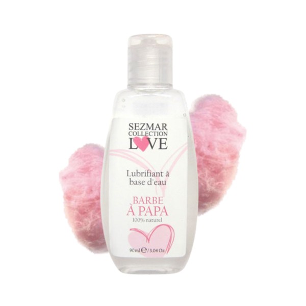 Lubrifiant à base d'eau 100% naturel Barbe à Papa 90 ml - SEZ081