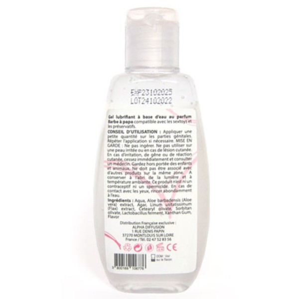 Lubrifiant à base d'eau 100% naturel Barbe à Papa 90 ml - SEZ081