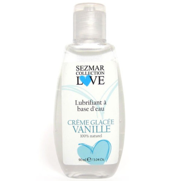 Lubrifiant à base d'eau 100% naturel Crème glacée vanille 90 ml - SEZ080