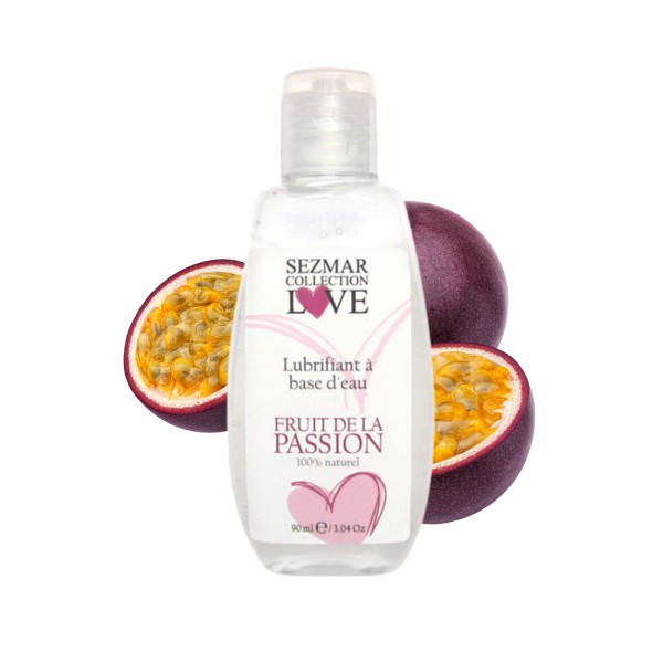 Lubrifiant à base d'eau 100% naturel Fruit de la passion 90ml - SEZ078