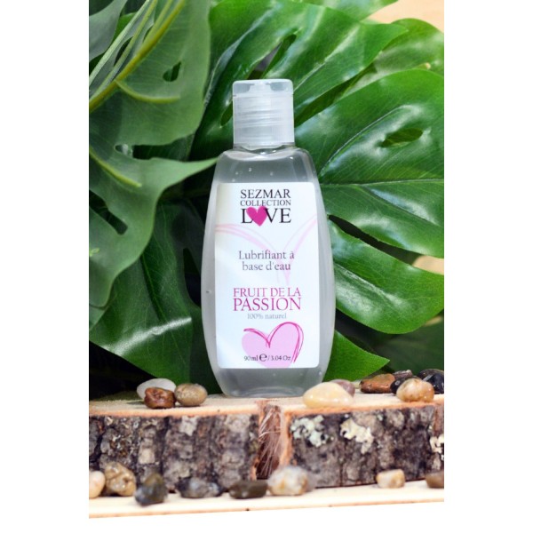 Lubrifiant à base d'eau 100% naturel Fruit de la passion 90ml - SEZ078