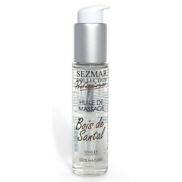 Huile de massage professionnelle Bois de Santal 100% naturelle 50 ml - SEZ092
