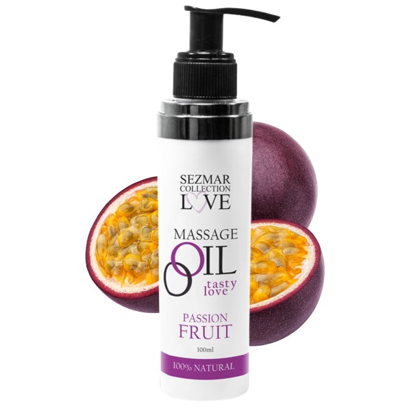 Huile de massage comestible Fruit de la passion 100ml - SEZ052A