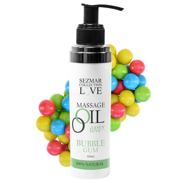 Huile de massage comestible bubble gum 100ml - SEZ051A