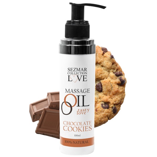 Huile de massage comestible cookie chocolat 100ml - SEZ002A