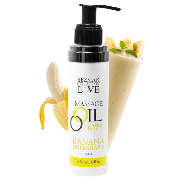 Huile de massage comestible milkshake banane 100ml - SEZ001A