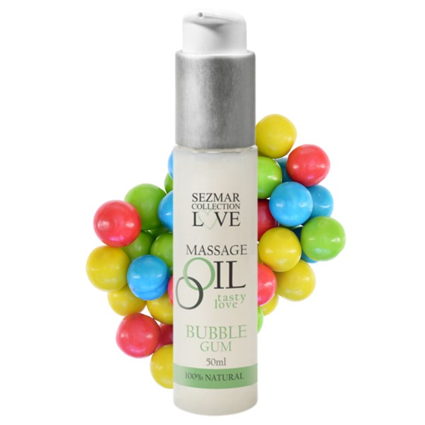 Huile de massage comestible bubble gum 50ml - SEZ051