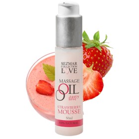 Huile de massage comestible mousse de fraise 50ml - SEZ003