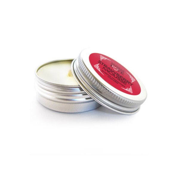 Mini Bougie de massage mousse de fraise 30ml - SEZ072