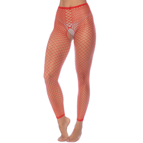 2 en 1 Top ou pantalon en résille rouge - MAL1120RED